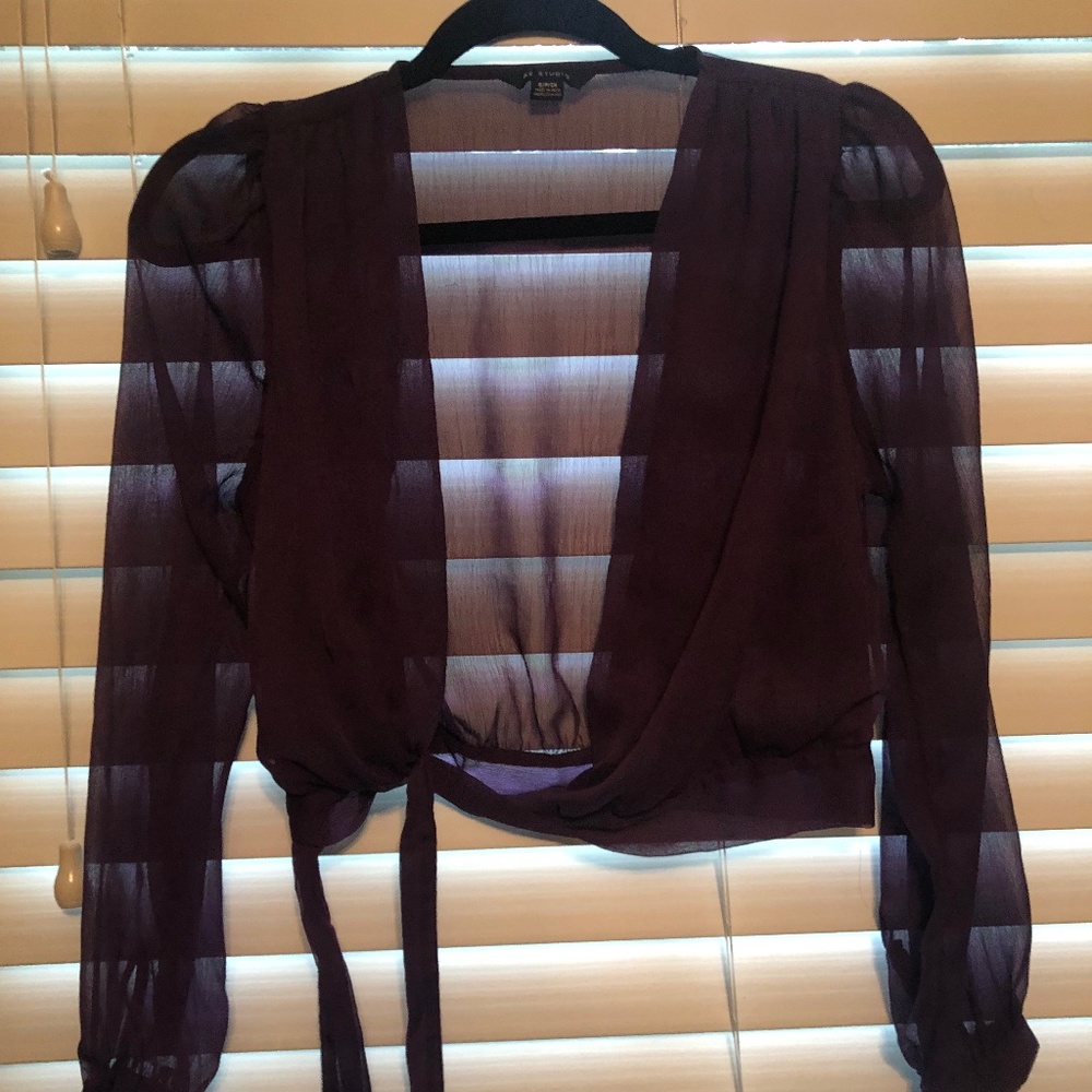 Sheer wrap in grape color